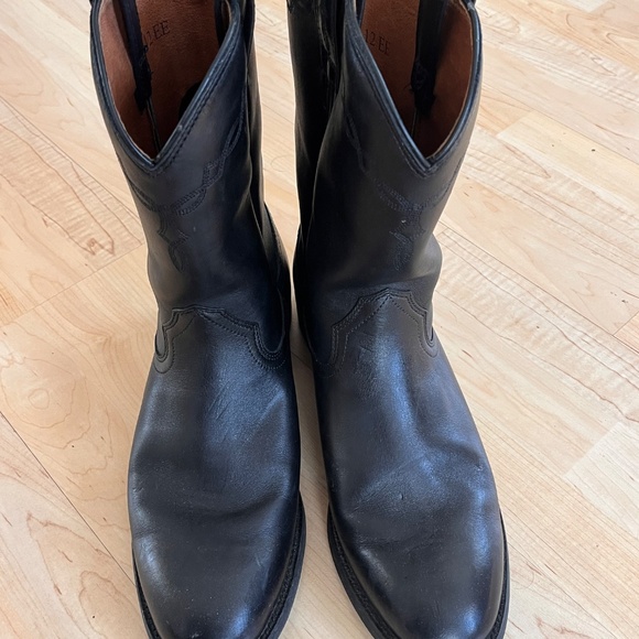 Men’s Ariat Black Leather Boots Cowboy Work Style Size 12 EE main image 8